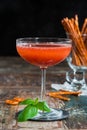 Plum Bellini cocktail