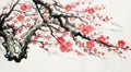 Plum blossom branch