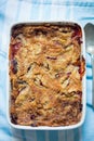 Plum dump cake. Simple cake with plums