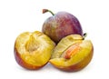 Plum fruit isolated Royalty Free Stock Photo