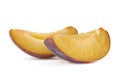 Plum fruit slice Royalty Free Stock Photo