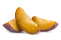 Plum fruit slice Royalty Free Stock Photo