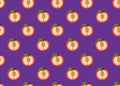 Plum fruits slice seamless pattern on fresh purple background, Fruit vector Royalty Free Stock Photo