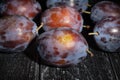 plum group on wood Royalty Free Stock Photo
