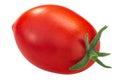 Plum heirloom tomato, fuzzy, Shakherezada variety Solanum lycopersicum fruit, isolated Royalty Free Stock Photo
