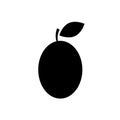 Plum Icon isolated on white background.