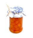 Plum jam in a jar