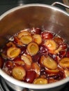 Plum jam making Royalty Free Stock Photo