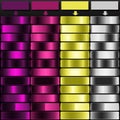 Plum Magenta Neon Yellow and Silver Gray Electric Gradient Palette Royalty Free Stock Photo