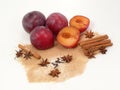 Plum-mash ingredients Royalty Free Stock Photo