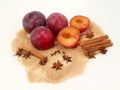 Plum-mash ingredients Royalty Free Stock Photo