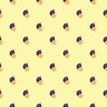Plum seamless pattern. Vegan organic eco fruit background. vector illustration Royalty Free Stock Photo
