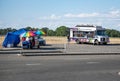 Street vendors in Plumas Lake California Royalty Free Stock Photo