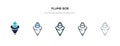 Plumb bob icon in different style vector illustration. two colored and black plumb bob vector icons designed in filled, outline,