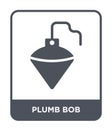 plumb bob icon in trendy design style. plumb bob icon isolated on white background. plumb bob vector icon simple and modern flat