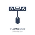 Plumb bob icon. Trendy flat vector Plumb bob icon on white background from Construction collection