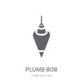 Plumb bob icon. Trendy Plumb bob logo concept on white background from Construction collection