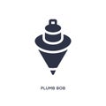 plumb bob icon on white background. Simple element illustration from construction concept