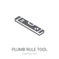 Plumb rule tool icon. Trendy Plumb rule tool logo concept on white background from Construction collection