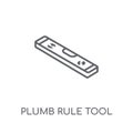 Plumb rule tool linear icon. Modern outline Plumb rule tool logo