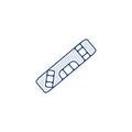 Plumb rule tool line icon. Plumb rule linear hand drawn pen style line icon