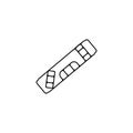 Plumb rule tool thin line icon. Plumb rule linear outline icon