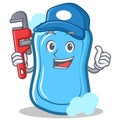 Plumber blue soap character cartoon
