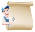 Plumber Cartoon Mechanic Man Royalty Free Stock Photo