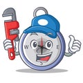 Plumber compass character cartoon style