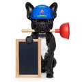 Plumber dog with plunger