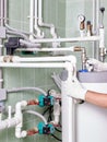 Plumber doing maintenance jobs for water and heating systems Royalty Free Stock Photo