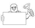 Plumber Eagle Plunger Cartoon Plumbing Mascot