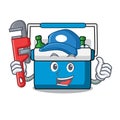 Plumber freezer bag mascot cartoon