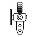 Plumber hand tool icon, outline style