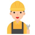 Plumber icon, profession and job vector illustration