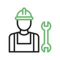 Plumber icon vector image.