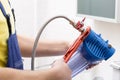 Plumber installing new water filter Royalty Free Stock Photo