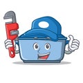 Plumber kitchen character cartoon style Royalty Free Stock Photo