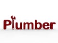 Plumber logo red concept