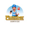 Plumber logo. typographic desgin character design -