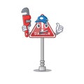 Plumber miniature danger in shape of mascot