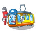 Plumber miniature electric train in cartoon shape