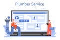 Plumber online service or platform. Plumbing service