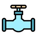 Plumber pipe icon color outline vector