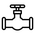 Plumber pipe icon, outline style