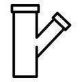 Plumber pipe icon, outline style