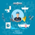 Plumber plumbing repair service