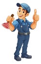 Plumber Plunger Tool Cartoon Plumbing Man Handyman