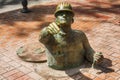 Plumber sculpture in Subotica town, Serbia