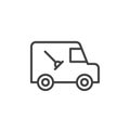 Plumber service automobile line icon